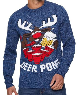 Mens Deer Pong Christmas Jumper