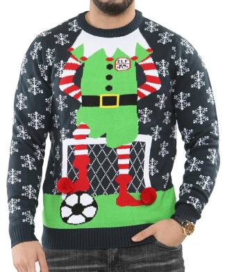 Mens Football Elf Christmas Jumper