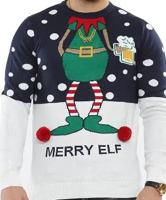 Merry Elf Beer Christmas Jumper