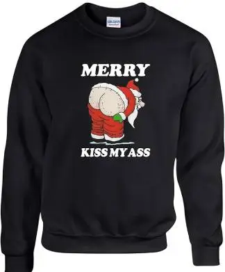 Merry Kiss My As* Christmas Jumper