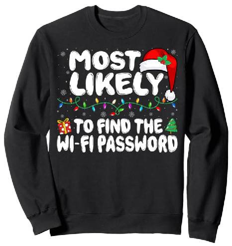 Most Likely to Find the WI FI Password Sweatshirt Blog