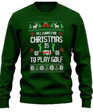 Play Golf Green Christmas Jumper