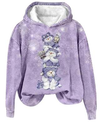 Purple Snowman Christmas Jumper