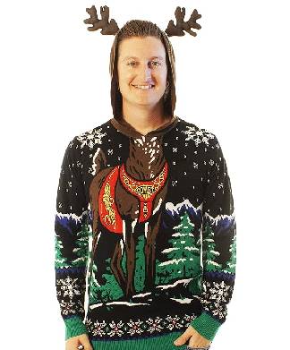 Reindeer Horns Christmas Hoodie