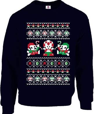 Retro Pixel Super Mario Bros Christmas Jumper