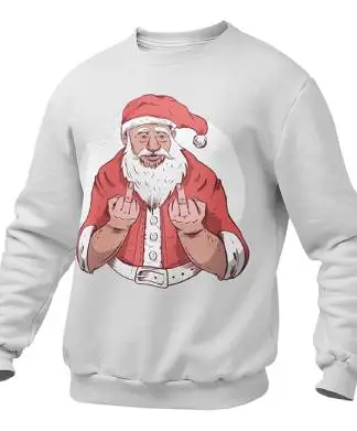 Santa Middle Finger Christmas Jumper