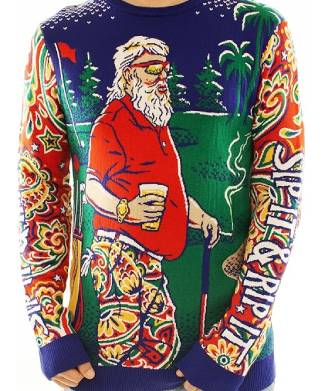 Santa Sip It and Rip It Golf Jumper