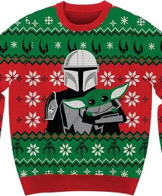 Star Wars The Mandalorian Grogu Xmas Jumper