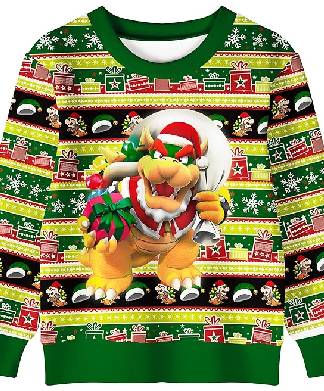 Super Mario Bowser Christmas Jumper