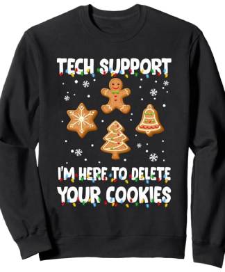 Tech Support Delete Your Cookies Christmas Sweater