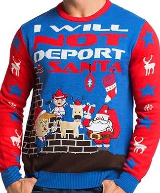 Trump I Will Not Deport Santa Xmas Jumper