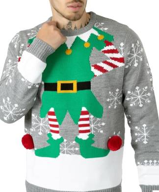 Unisex Novelty Elf Christmas Jumper