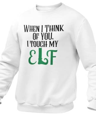 White Touch My Elf Jumper