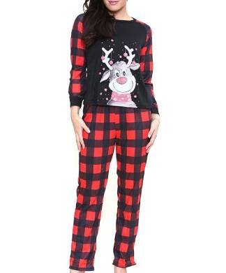 Xmas Reindeer Long Sleeve PJ Set