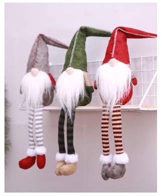 20in Plush Hanging Gnome 3 Pack