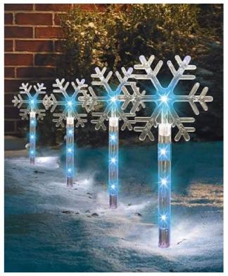 Christmas Snowflake Stake Lights 8pcs