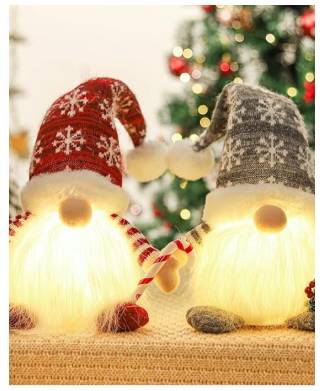 Light Up Gnomes 2pcs Red Grey