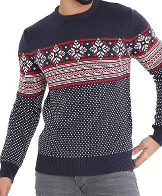 Mens Navy Classic Christmas Jumper