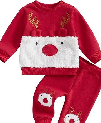 Red Reindeer Cute Baby Outfit